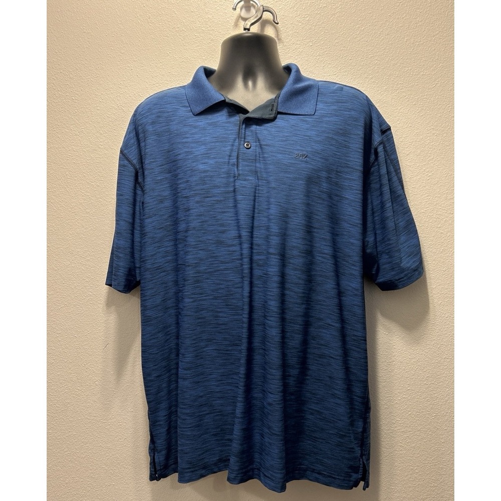 Wrangler 20X Men's Polo Shirt XL‎  Dark Blue Heathered Stretch Advanced Comfort